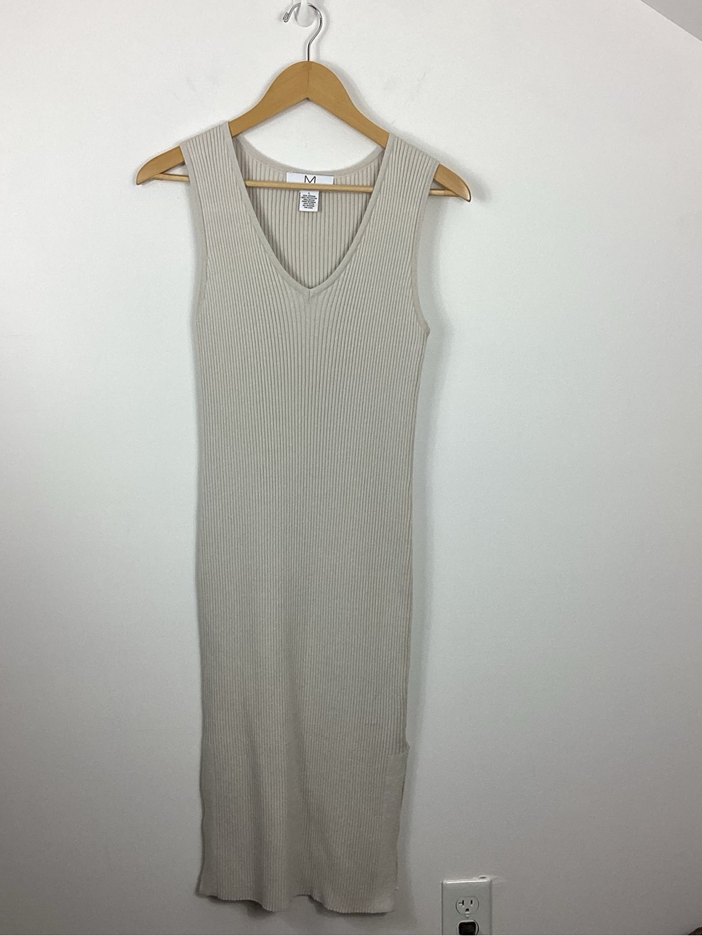 Magaschoni Ribbed Midi Sweater Dress Size Large